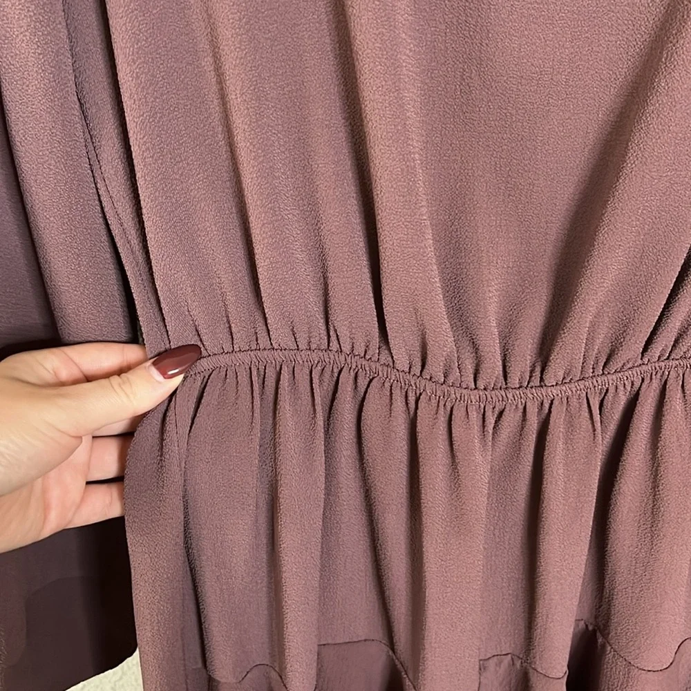 Tyche Purple Dress Fit and Flare Long-sleeve Womens Size Small Casual Fall - Picture 5 of 12